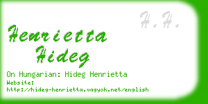 henrietta hideg business card